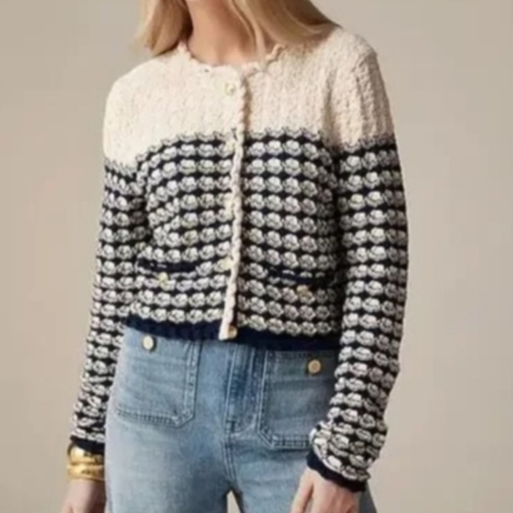 J.Crew Textured Crochet Lady Jacket - Picture 2 of 4